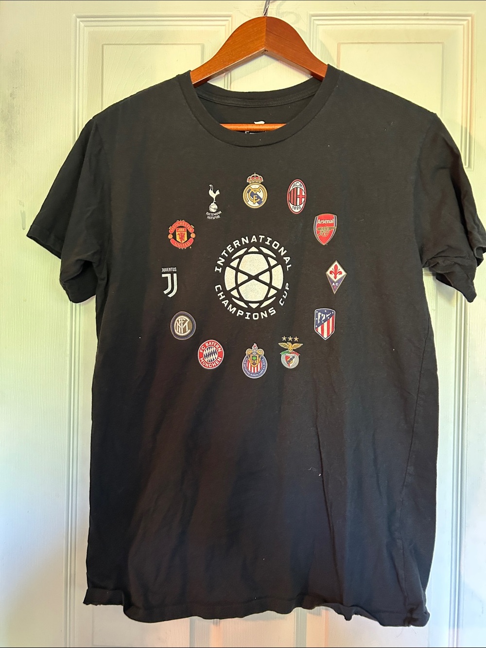 International Champions Club Soccer Black Graphic Tee